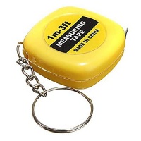 Novelty Mini Tape Measure Key Ring - Yellow Photo