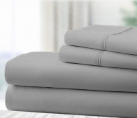 Wonder Towel Sheet Set Luxury Hotel Wrinkle Resistant Bedding 4 Piece Silver Grey Size Photo