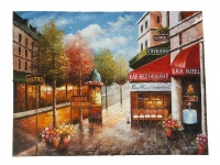 Etcetera Bistro Street Oil Paining on Canvas - 1280mm x 980mm Photo