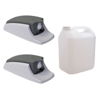BetterBuys 2 x Soap Dispenser Manual Push Sanitizer Dispenser & 1 x 5Lt Sanitiser Photo