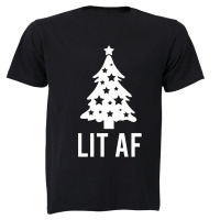 Lit Christmas Tree - Adults - T-Shirt Photo