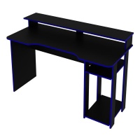 LINX Techno Mobili Desk Gamer Station Black & Blue / Preto & Vermelh Photo
