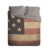Imaginate Decor - Stars & Stripes USA Grundge Flag Duvet Cover Set Photo