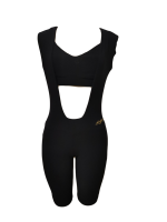 Gym and fitness short sleeve jumpsuit with sports top: The Operator Photo