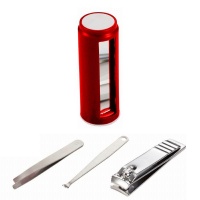 Rotating Manicure Set includes a Mirror Tweezers and Nail Clippers Photo