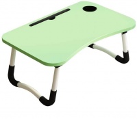 Portable Foldable Laptop Stand Desk for Bed & Sofa - Green Photo