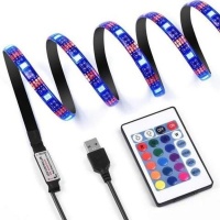 2M - Waterproof COBA TV USB LED Strip with Remote Control - 16 Colors Photo