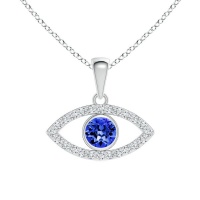 Stella Luna Evil Eye Necklace with Swarovski Sapphire Crystal Photo