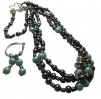 JDC Layered Bead Necklace & Earring Set Photo