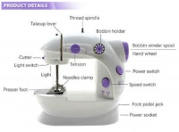 Portable Mini Sewing Machine JA-303 Photo