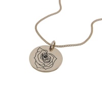 "Rose of June Rose Gold Birth Flower Pendant" Photo