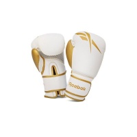 Reebok 14oz Retail Boxing Gloves - White/Gold Photo