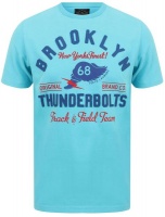 Tokyo Laundry - Mens Thunderbolts Applique Motif Cotton Jersey T-Shirt In High Risk Red [Parallel Import] Photo