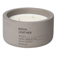 blomus Scented Candle: Royal Leather in Grey Concrete Container Fraga 13cm Photo