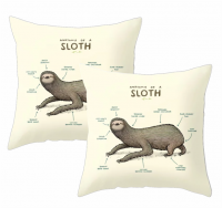 PepperSt Scatter Cushion Cover Set | The anatomy of a Sloth Photo
