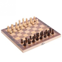 3 In1 Wooden Chessboard Folding Board Chess Game International Chess Set Photo