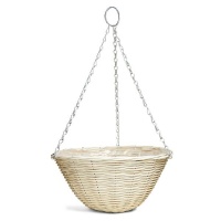 Good Roots Ratan Effect Hanging Basket - Cream Photo