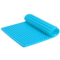 Non Stick Fat Reducing Silicone Cooking Mat - Blue Photo