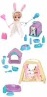 Kika Crafts 26 Piece Doll and Cute Pet Toy Set Photo