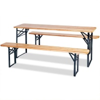 Eco Bistro Set Foldable Table and Benches Photo