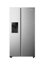 Hisense 481L Side by Side Fridge with Water & Ice Dispenser-Stainless Steel Photo