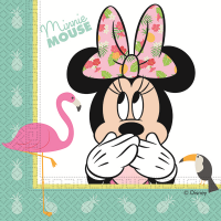 Minnie Mouse Tropical 2 Ply Paper Napkins - 33cm x 33cm Photo