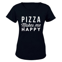 Pizza Makes Me Happy - Ladies - T-Shirt Photo