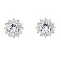 Stella Luna Mia earrings - Made with Swarovski Clear Crystal Rosegold Photo