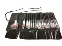 21 Professional Beauty Tools Makeup Brush Set With Roll Up Bag Photo