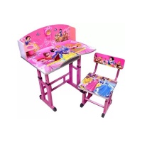 Dream Home DH - Kids Study Cartoon Character/ Wooden Table And Chair Photo