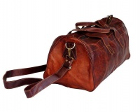 Minx - Genuine Leather Diana Duffle Bag Brown Photo
