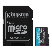 Kingston 64GB microSDXC Canvas Go Plus 170R A2 U3 V30 Card ADP Photo