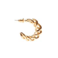 Quiz Ladies Gold Twist Hoop Earring - Gold Photo