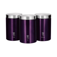 Berlinger Haus 3 Piece Premium Canister Set - Metallic Purple Edition Photo