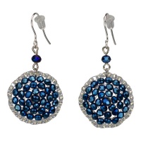 Dimzique Jewellery - Handmade Beaded Earrings - Small Dark Blue Photo