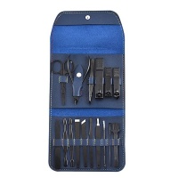 16 Piece Nail Clipper Stainless Steel Nail Care Tool Sets-Brown Photo