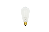 Zebbies Lighting - Globe - 60W Clear E27 ST64 Carbon Filament Photo