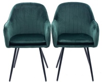 George Mason George & Mason - Velvet Chair - Set of 2 Photo
