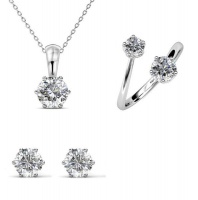 Crystalize 925 Silver April Birthstone Set with Swarovski® Crystals Photo