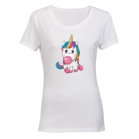 Bubblegum Unicorn - Ladies - T-Shirt Photo