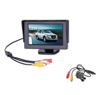 4.3" TFT LCD Car Monitor With 4 LED Rear View Parking Camera Photo