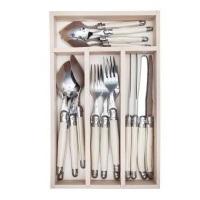 Andre' Verdier Laguiole Cutlery Set 16 Piece in Wooden Box Photo