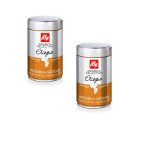 illy Coffee Bean Ethiopia - Monoarabica Coffee Beans - 2 x 250g Tin Photo