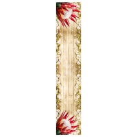Print with Passion Classic Protea Table Runner - 43cm x 230cm - Mock Linen Photo