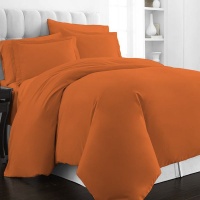 Pizuna Cotton Duvet Cover Set 400TC Bedding Set - Burnt Orange Photo