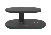 Canyon 5-in-1 Wireless Charging Station QI-Tech Fast Charge for Apple Black Photo