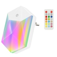 16 Color Plug-in LED Wall Night Light Lamp with Remote Control Photo