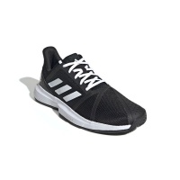 adidas Men's CourtJam Bounce Tennis Shoes - Black Photo