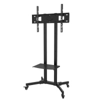 Mountright Mobile Screen Stand with Shelf for Screens 27-65 inches Photo