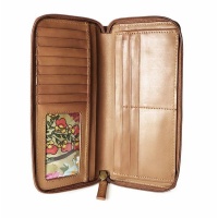 Bag Addict NUVO - Genuine Leather LW01 Tan Slimline zip around purse Photo